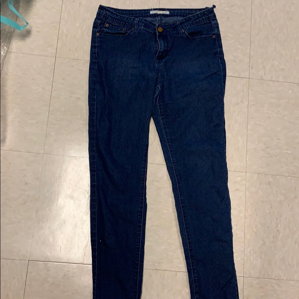 Jeans, with wear and tear